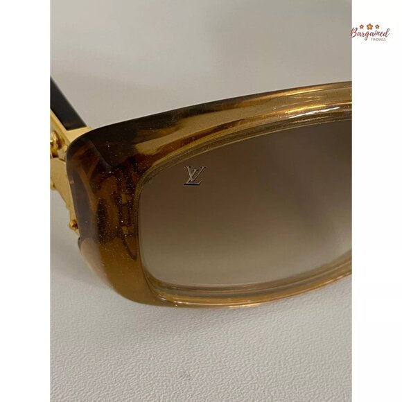 Authentic LOUIS VUITTON Gold Speckling Acetate Frame Soupcon Sunglasses - Z0003W - Picture 2 of 14